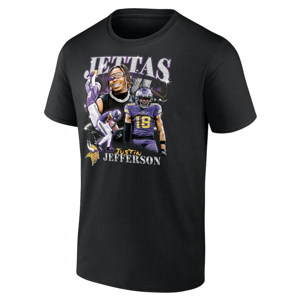 Justin Jefferson Minnesota Vikings Notorious Player Graphic T-Shirt Black - Fanatics