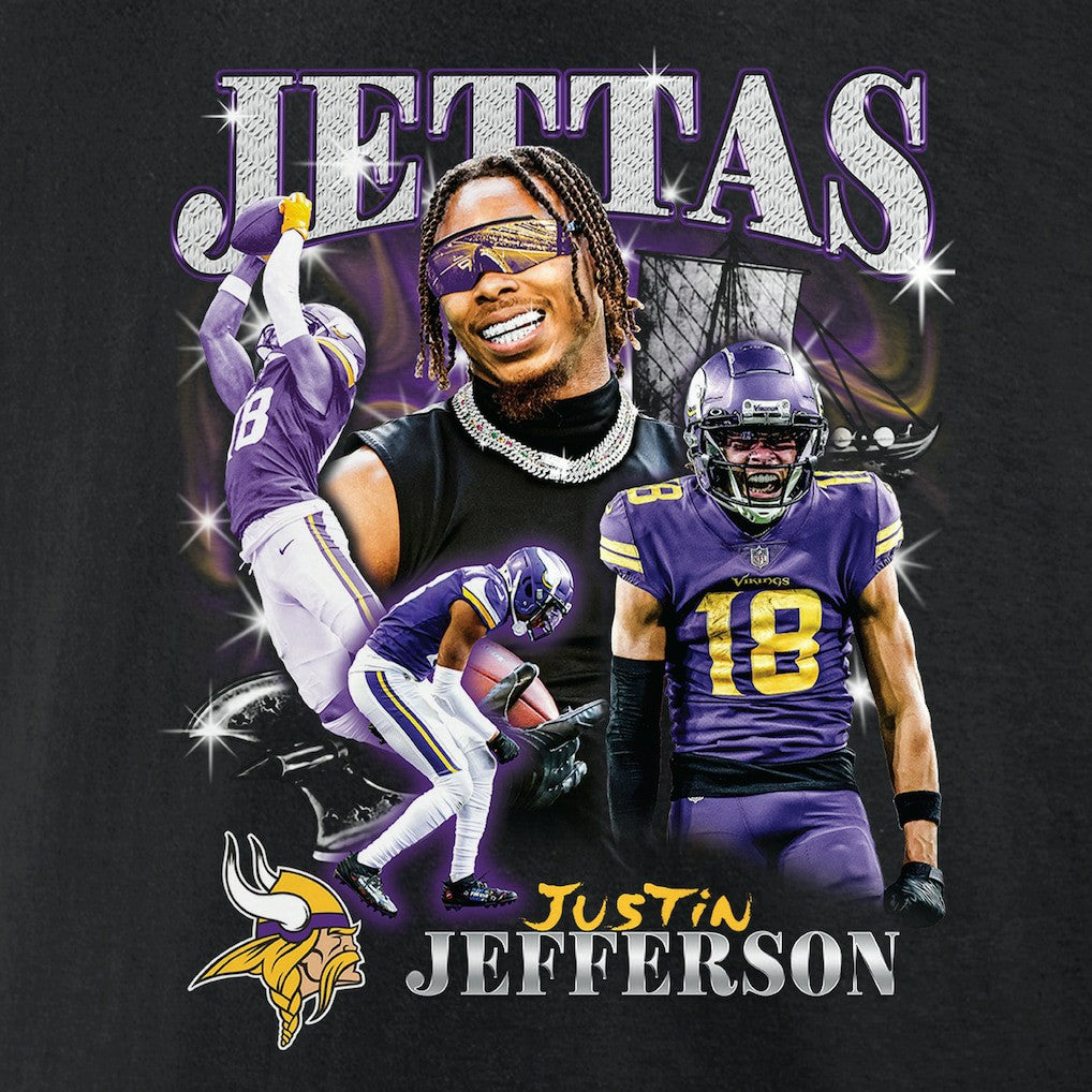Justin Jefferson Minnesota Vikings Notorious Player Graphic T-Shirt Black - Fanatics