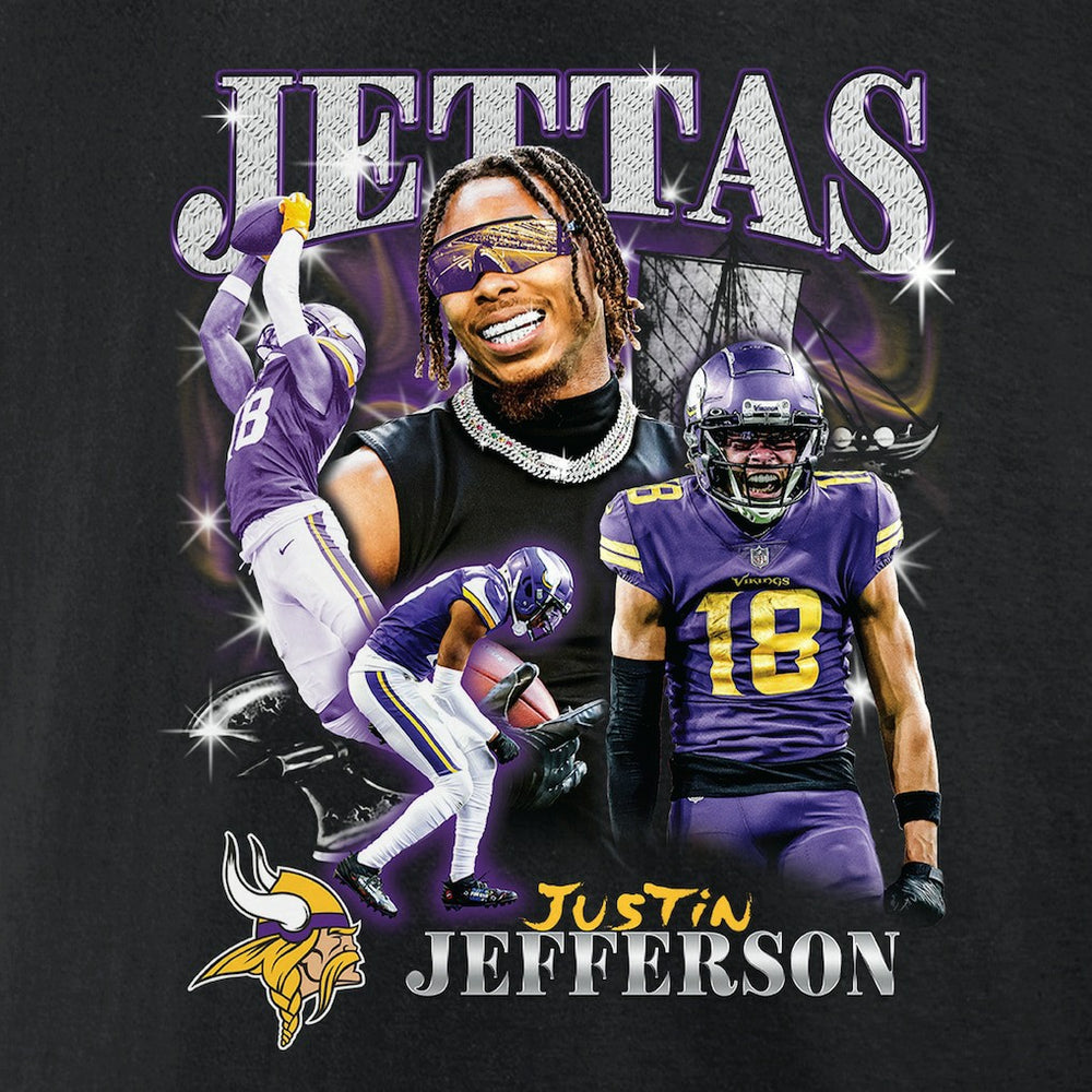 Justin Jefferson Minnesota Vikings Notorious Player Graphic T-Shirt Black - Fanatics