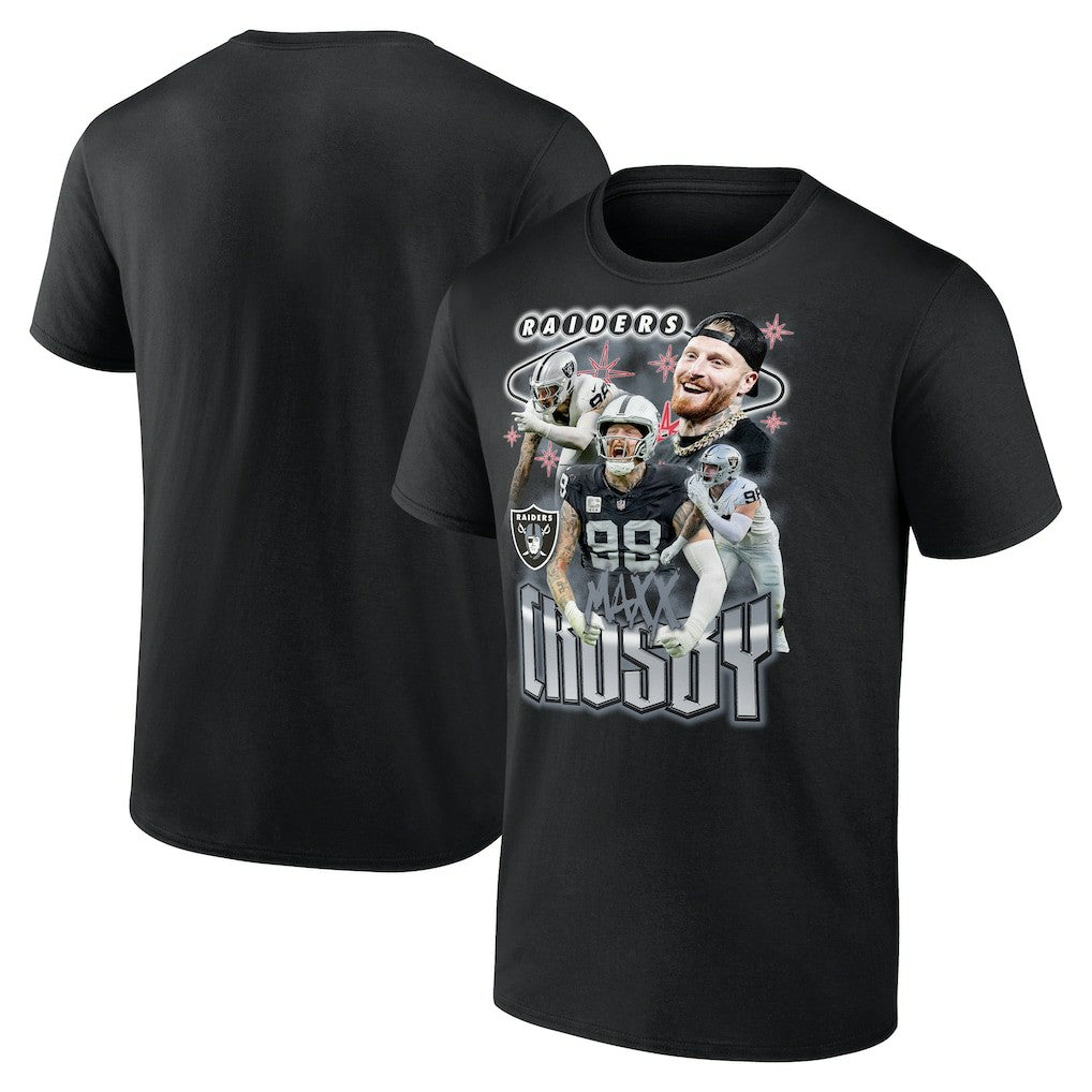 Maxx Crosby Las Vegas Raiders Notorious Player Graphic T-Shirt Black - Fanatics