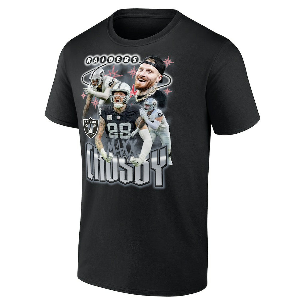 Maxx Crosby Las Vegas Raiders Notorious Player Graphic T-Shirt Black - Fanatics