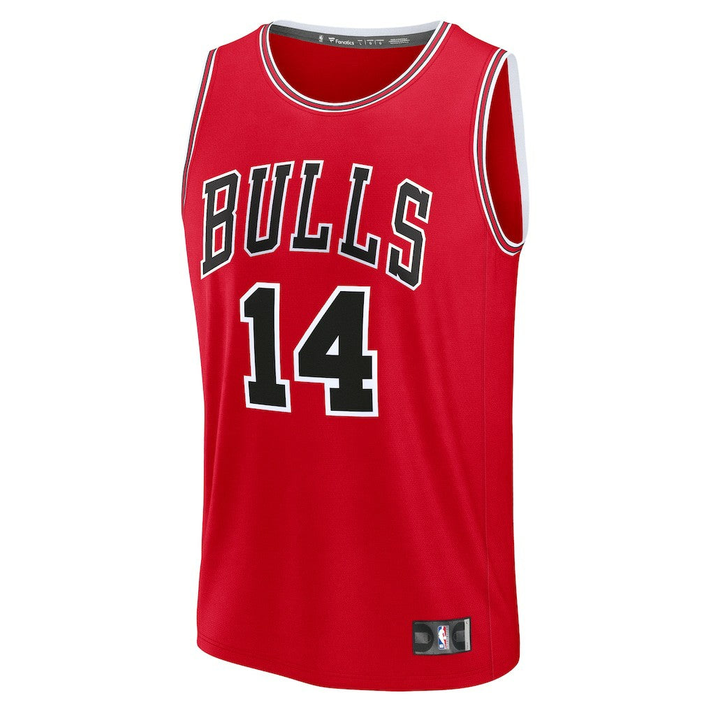 Fanatics - Matas Buzelis Chicago Bulls Youth Fast Break Replica Player Jersey - Icon Editi- Red