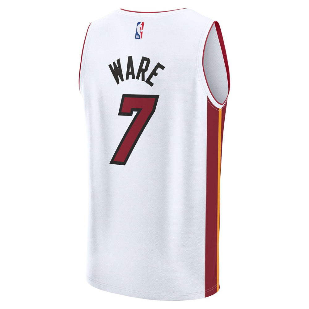 Fanatics - Kel'el Ware Miami Heat Youth Fast Break Replica Player Jersey - Association - White Edition