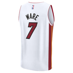 Fanatics - Kel'el Ware Miami Heat Youth Fast Break Replica Player Jersey - Association - White Edition