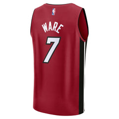 Fanatics - Kel'el Ware Miami Heat Youth Fast Break Player Jersey - Statement Edition - Red