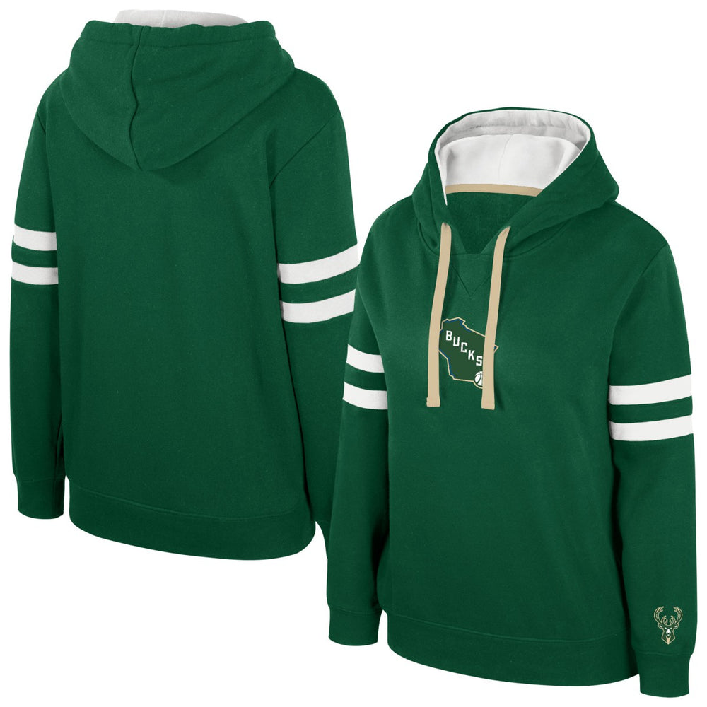 NBA - Milwaukee Bucks Stadium Essentials Women's Road Game Pullover Hoodie - Hunter Green