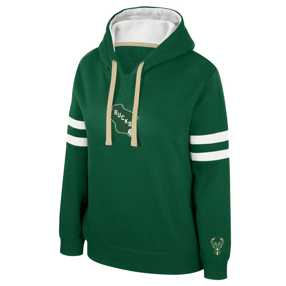 NBA - Milwaukee Bucks Stadium Essentials Women's Road Game Pullover Hoodie - Hunter Green