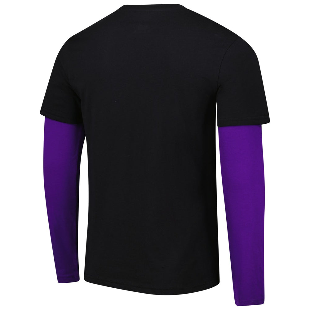 NBA - Sacramento Kings Stadium Essentials Unisex Spectator 2fer Long Sleeve T-Shirt - Black