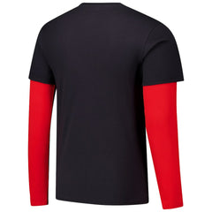 NBA - Chicago Bulls Stadium Essentials Unisex Spectator Twofer Long Sleeve T-Shirt - Black