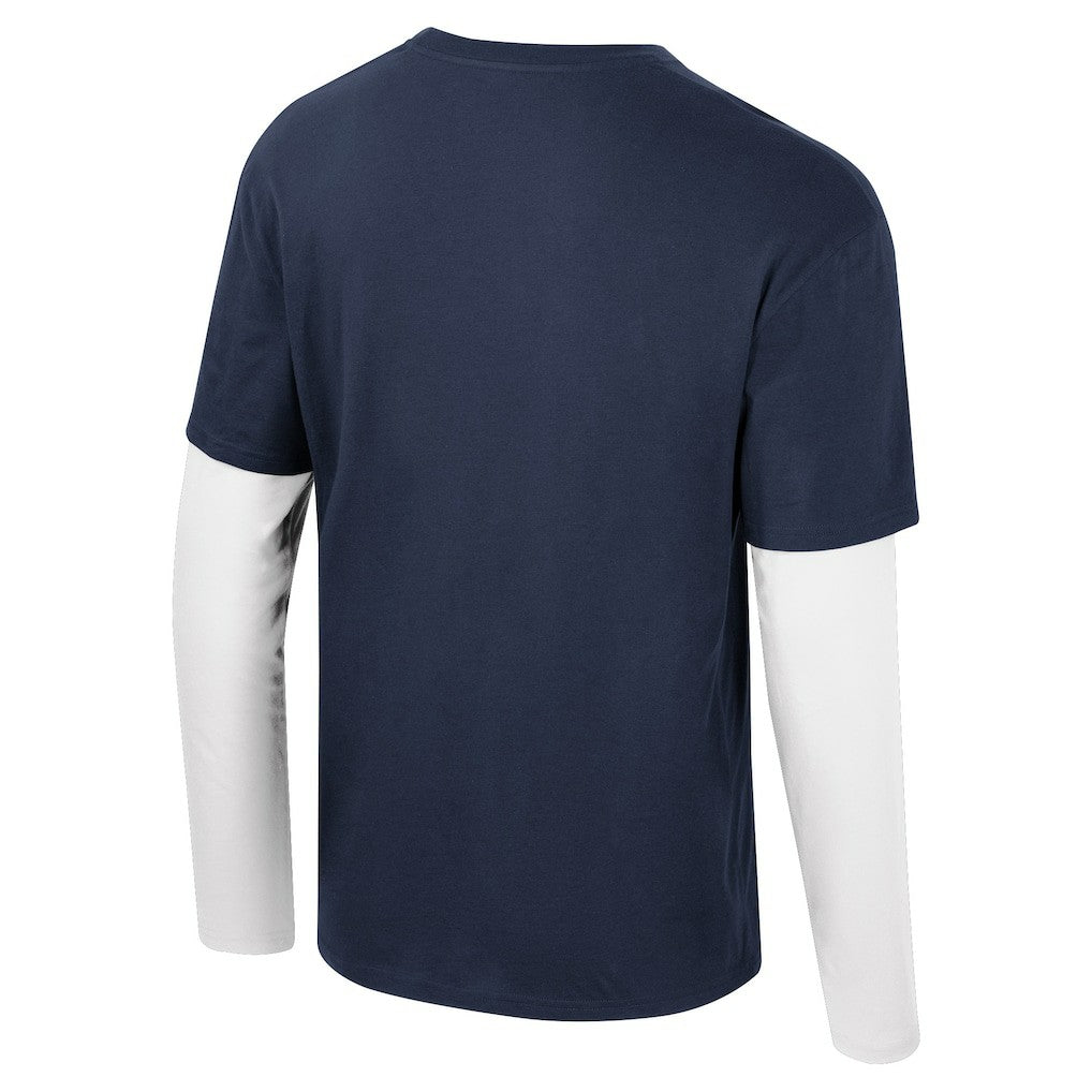 NBA - Oklahoma City Thunder Stadium Essentials Unisex Spectator 2fer Long Sleeve T-Shirt - Navy