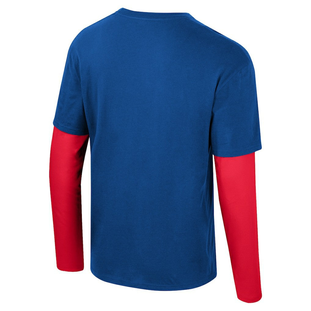 NBA - Philadelphia 76ers Stadium Essentials Unisex Spectator 2fer Long Sleeve T-Shirt - Royal