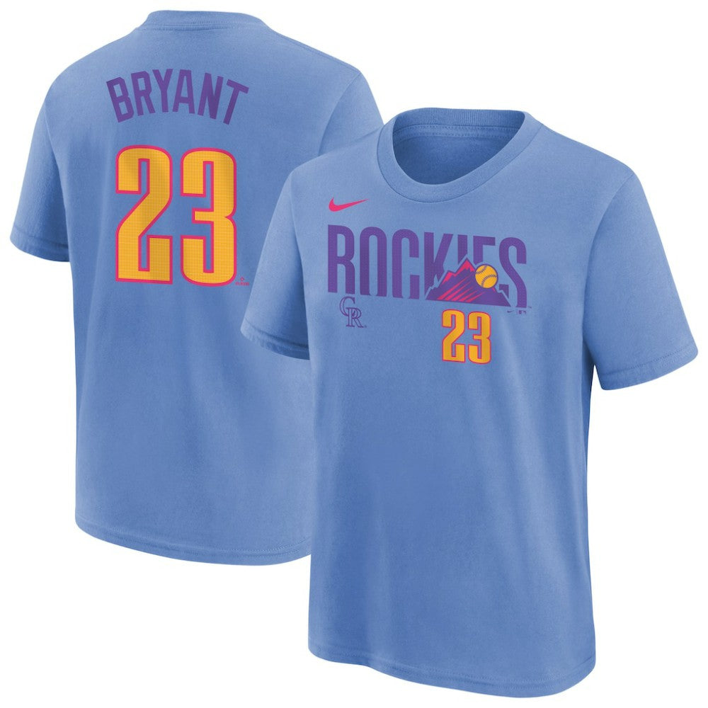 Kris Bryant Colorado Rockies Nike Youth Fuse City Connect Name & Number T-Shirt Online
