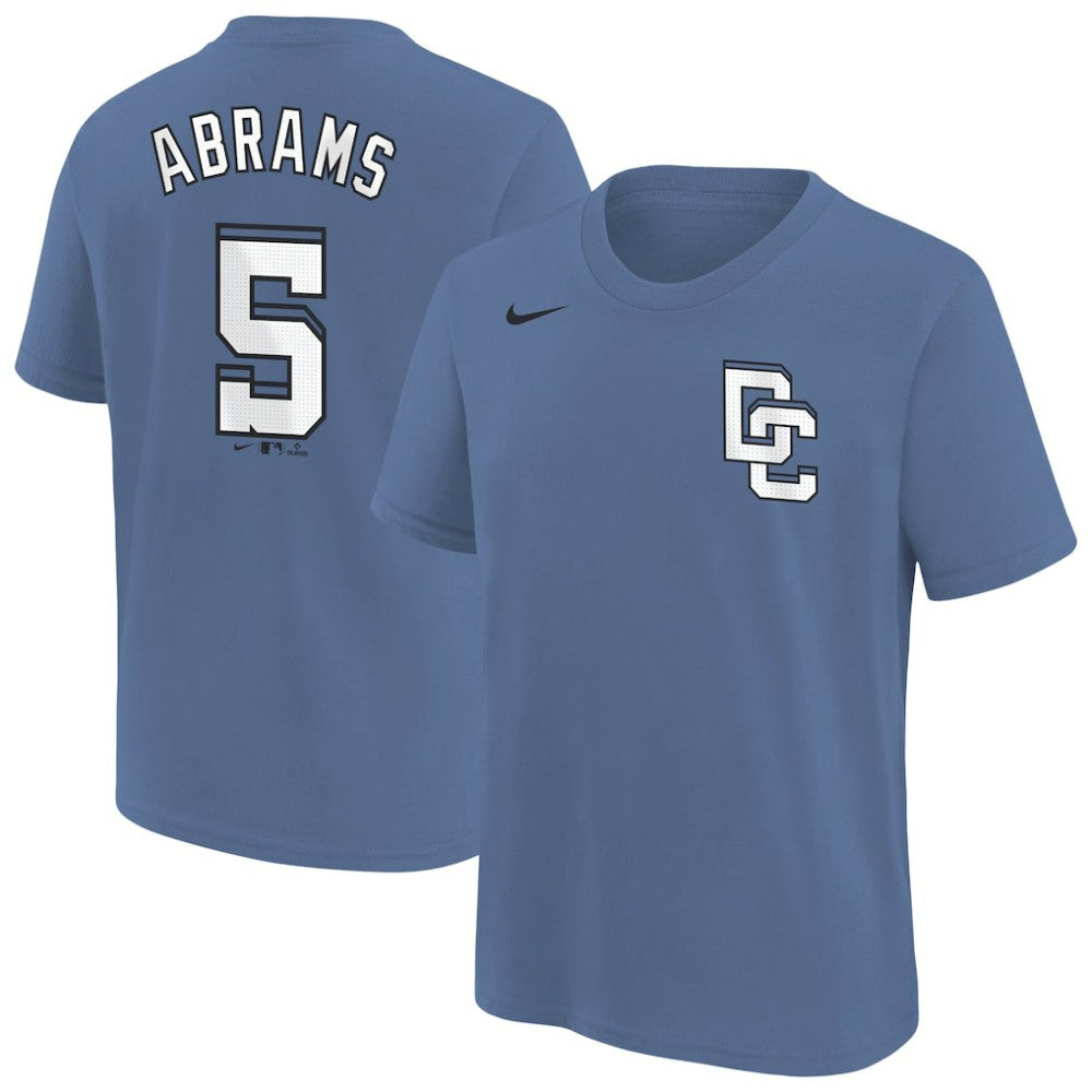 CJ Abrams Washington Nationals Nike Youth Fuse City Connect Name & Number T-Shirt Clearance
