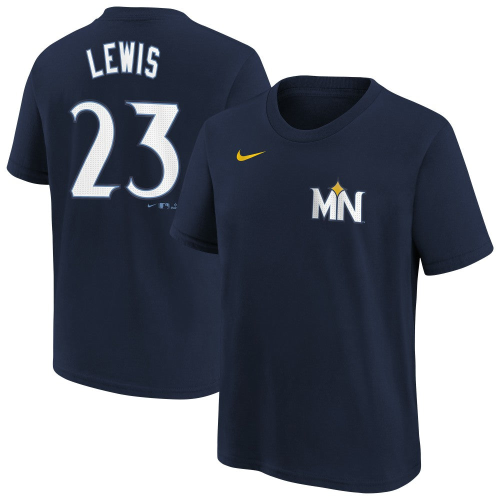 Royce Lewis Minnesota Twins Nike Youth Fuse City Connect Name & Number T-Shirt for sale