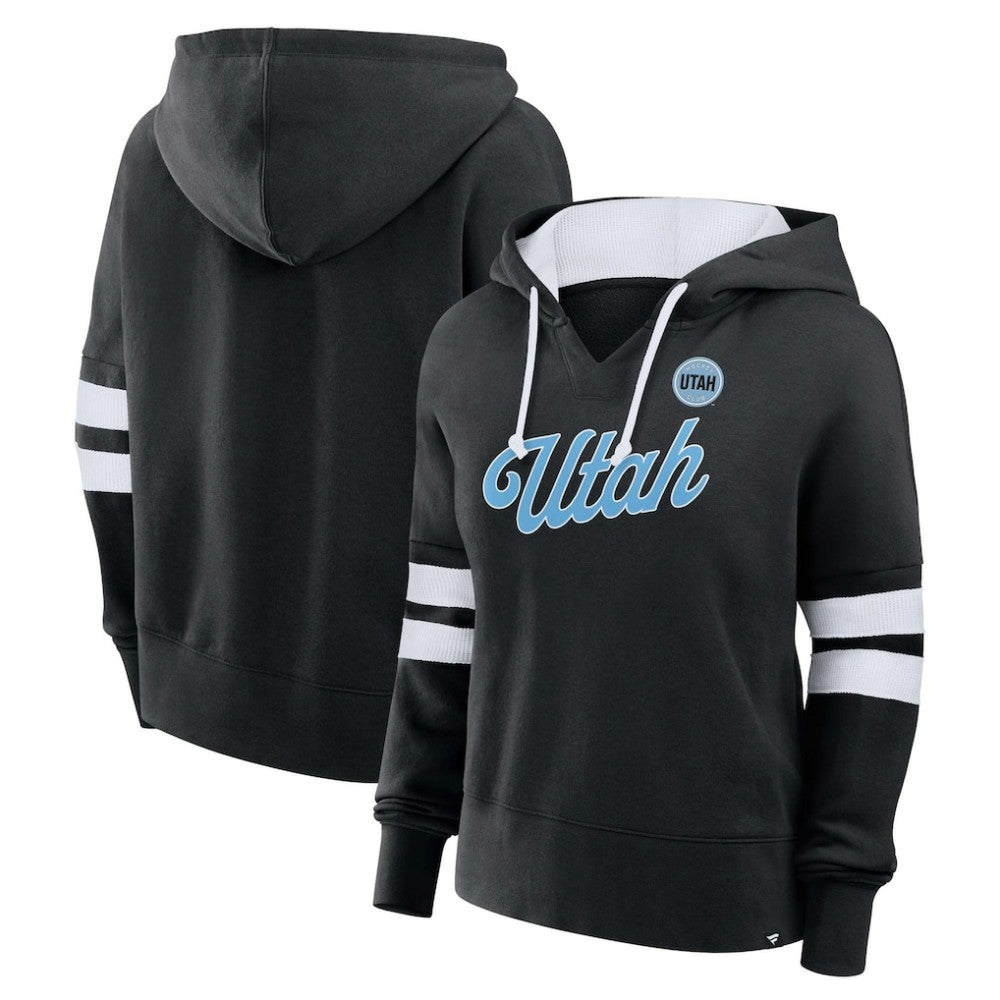 Utah Mammoth - Fanatics Women's Oversized Seize V-Neck Pullover Hoodie Black