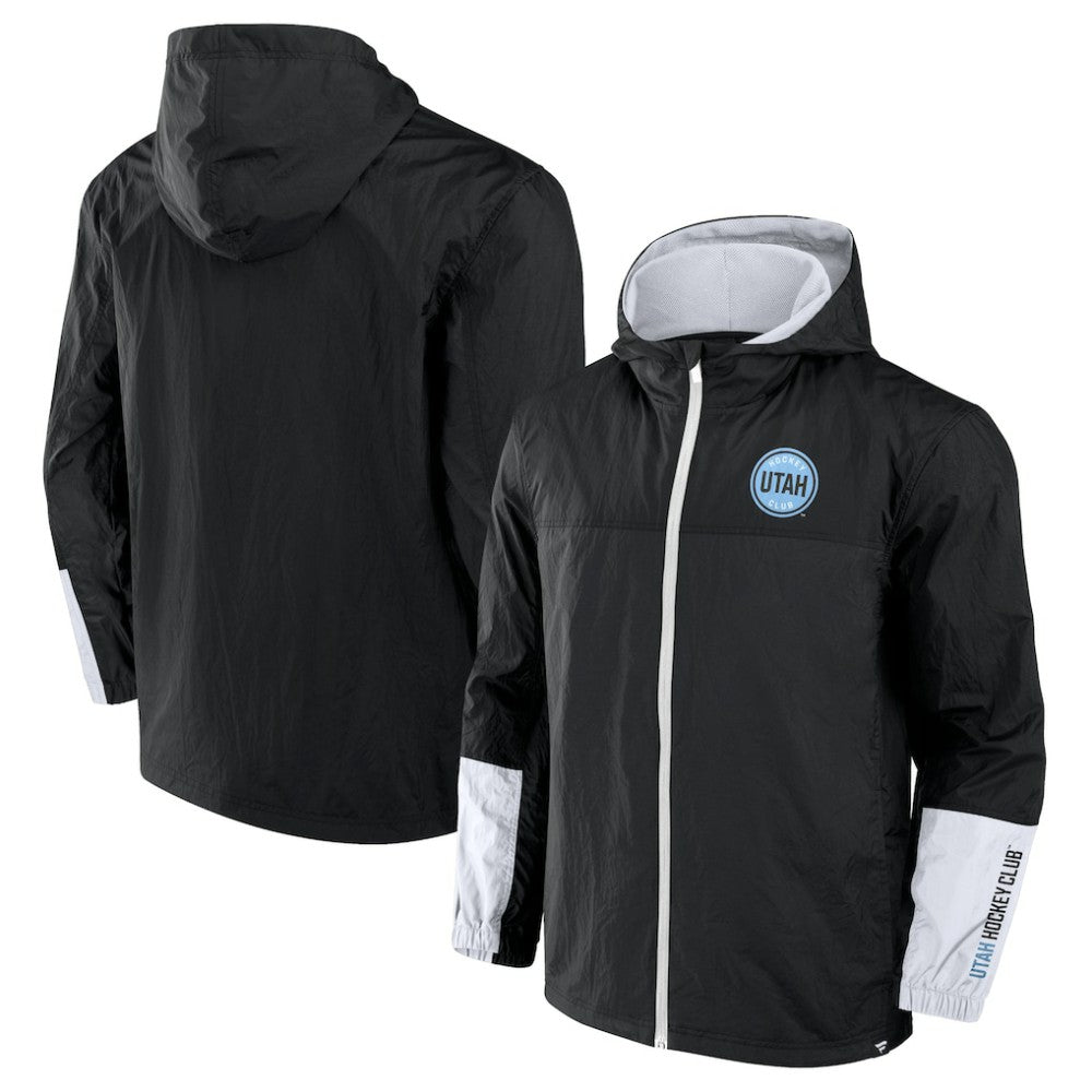 Utah Mammoth - Fanatics Crash the Net Full-Zip Hoodie Jacket Black