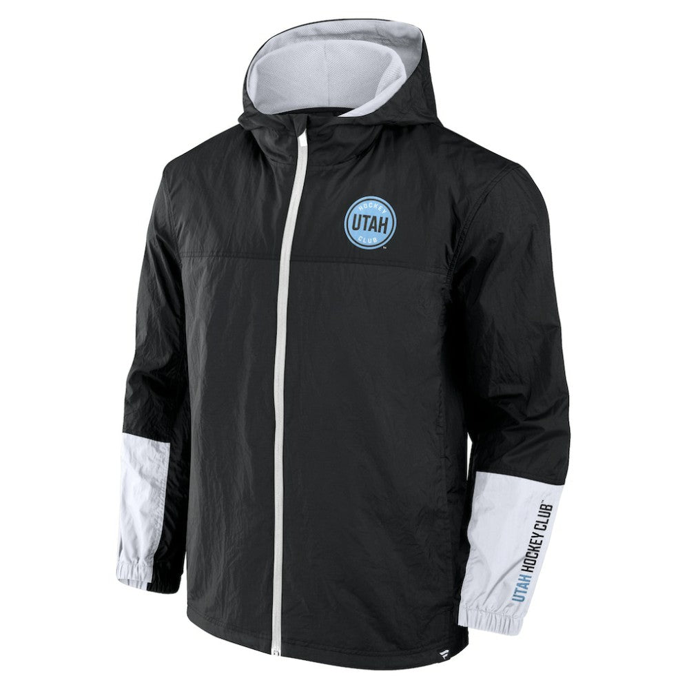 Utah Mammoth - Fanatics Crash the Net Full-Zip Hoodie Jacket Black