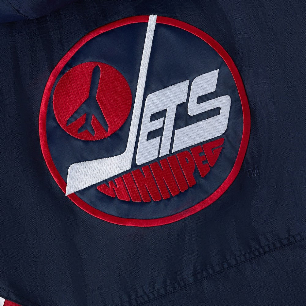 Winnipeg Jets - OVO x Starter Half-Zip Hooded Jacket Navy