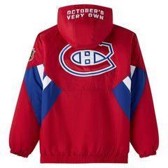Montreal Canadiens - OVO x Starter Half-Zip Hooded Jacket Red