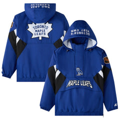 Toronto Maple Leafs - OVO x Starter Half-Zip Hooded Jacket Blue