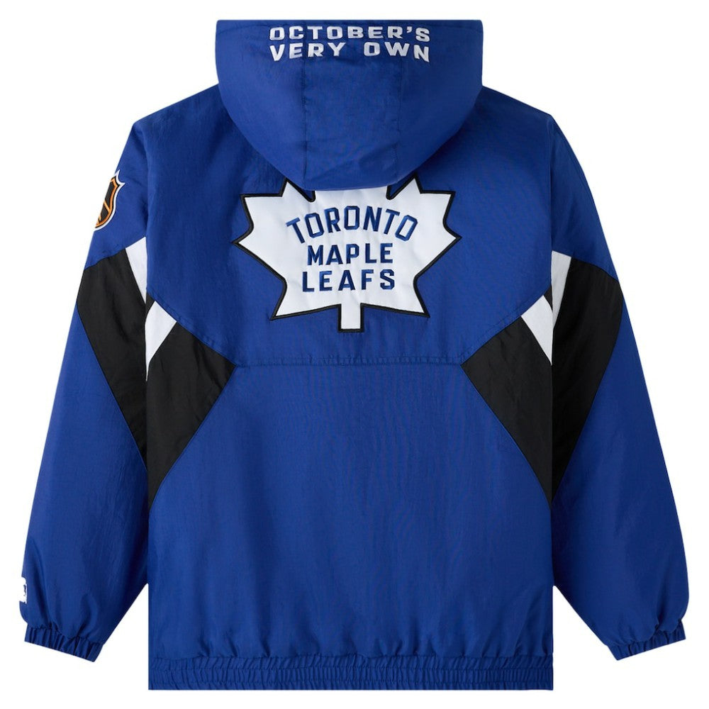 Toronto Maple Leafs - OVO x Starter Half-Zip Hooded Jacket Blue