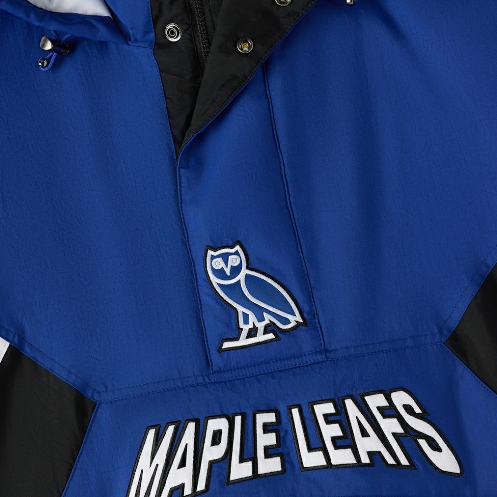 Toronto Maple Leafs - OVO x Starter Half-Zip Hooded Jacket Blue