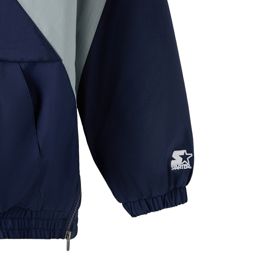 Vancouver Canucks - OVO x Starter Half-Zip Hooded Jacket Blue