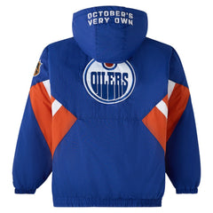 Edmonton Oilers - OVO x Starter Half-Zip Hooded Jacket Royal