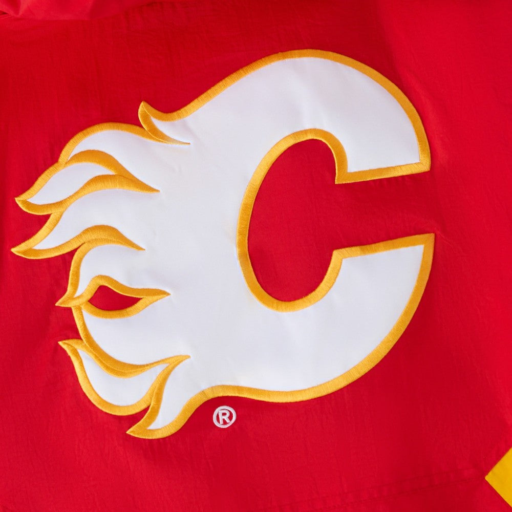 Calgary Flames - OVO x Starter Half-Zip Hooded Jacket Red