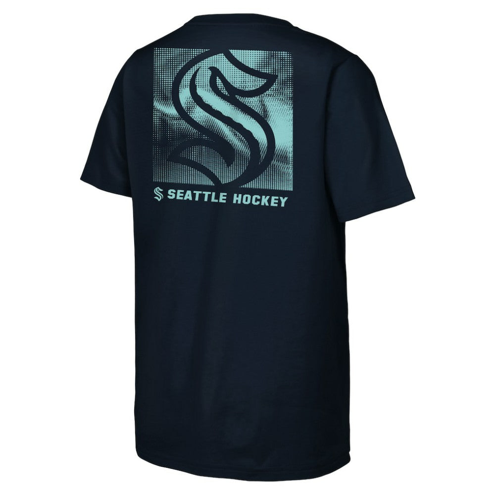 Seattle Kraken Youth Atmosphere T-Shirt Navy