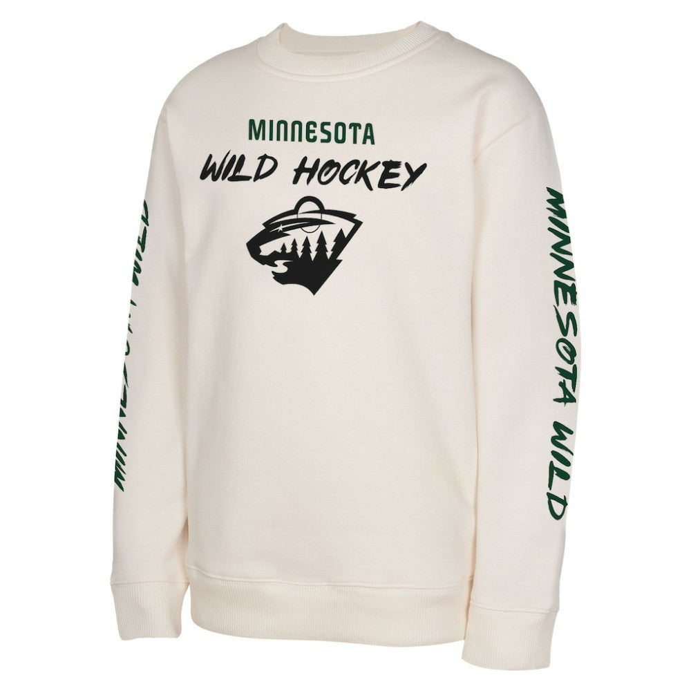 Minnesota Wild - Youth Star Power Pullover Sweatshirt Cream