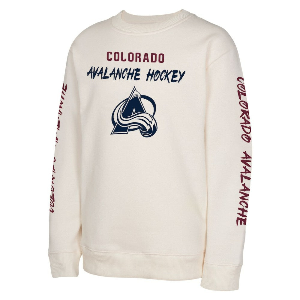 Colorado Avalanche - Youth Star Power Pullover Sweatshirt Cream