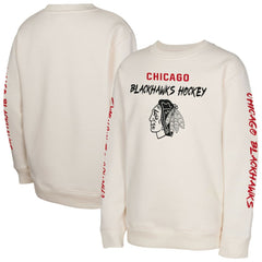 Chicago Blackhawks Youth Star Power Pullover Sweatshirt Cream