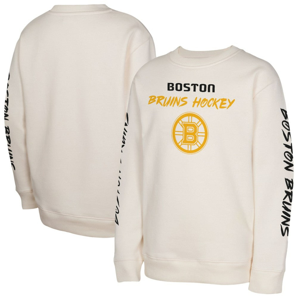 Boston Bruins Youth Star Power Pullover Sweatshirt Cream