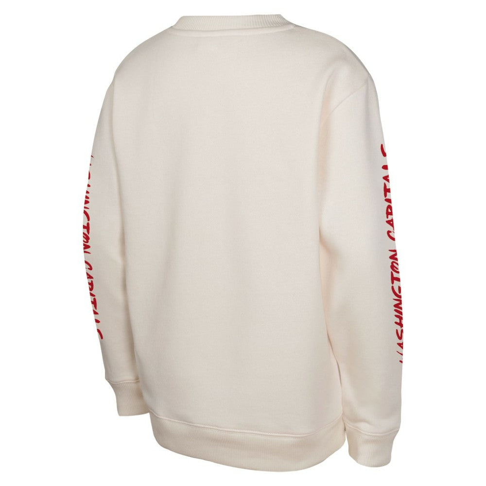 Washington Capitals Youth Star Power Pullover Sweatshirt Cream