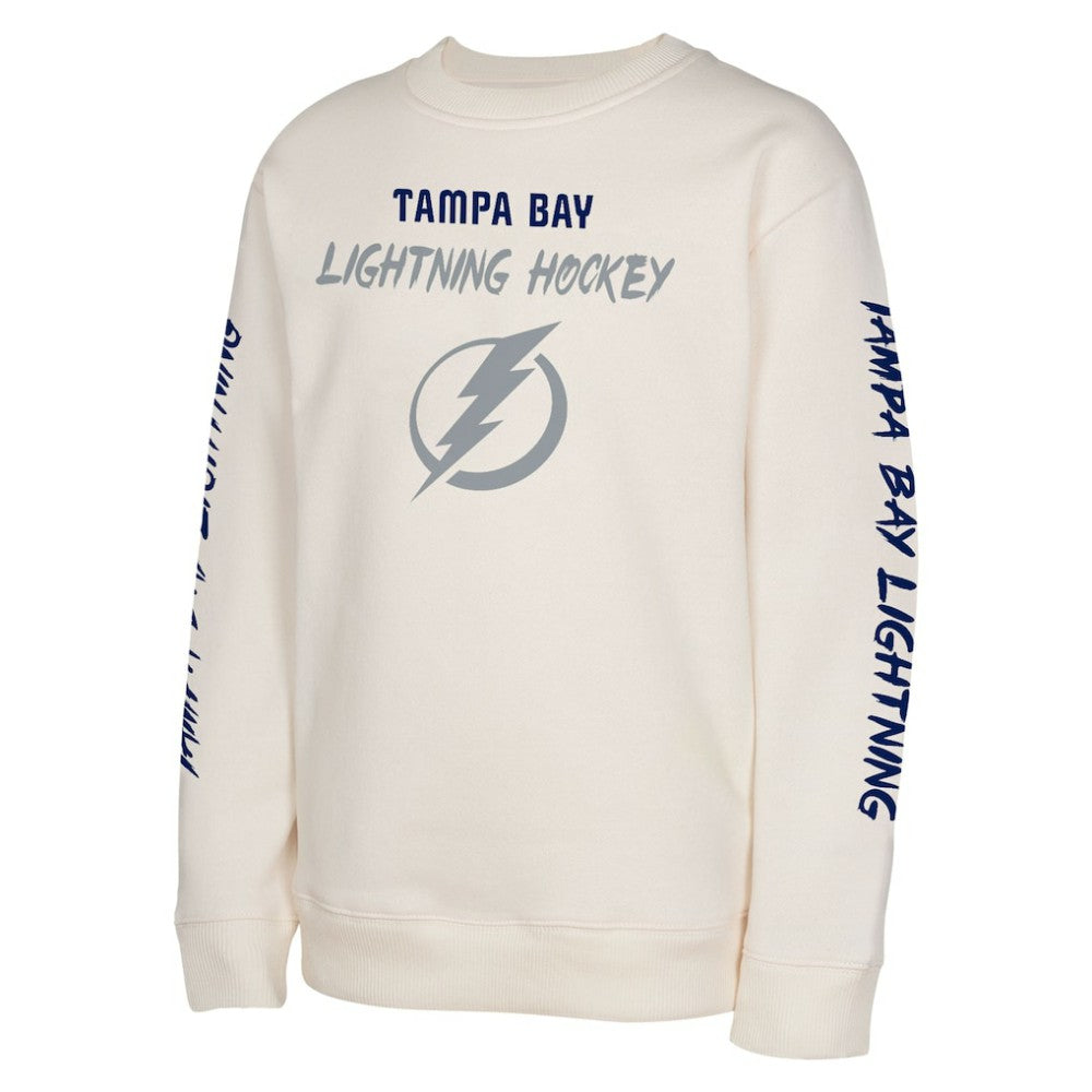 Tampa Bay Lightning - Youth Star Power Pullover Sweatshirt Cream