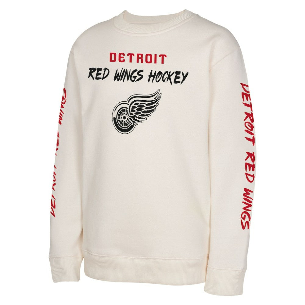 Detroit Red Wings - Youth Star Power Pullover Sweatshirt Cream