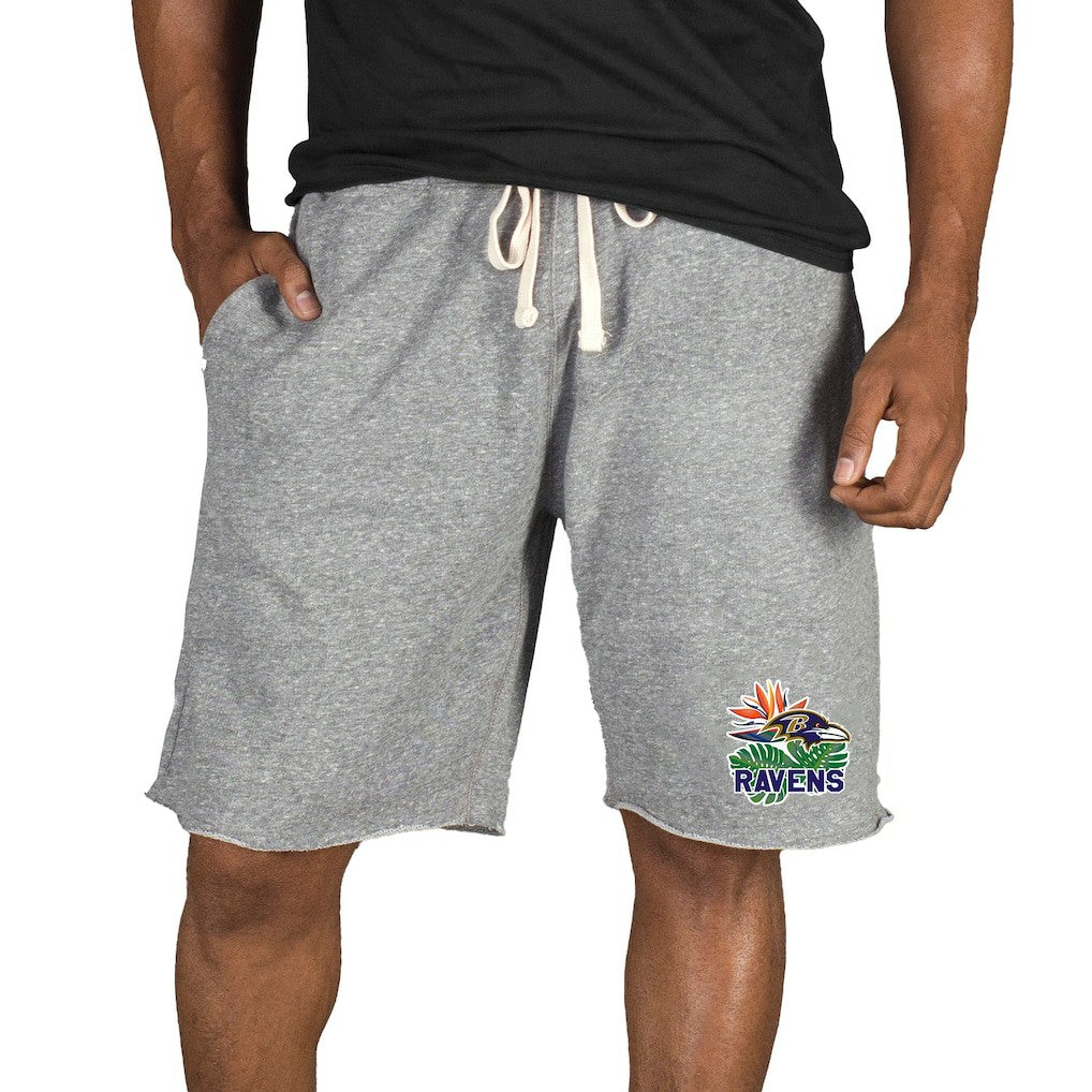 Baltimore Ravens Concepts Sport Mainstream Tri-Blend Shorts Gray - NFL
