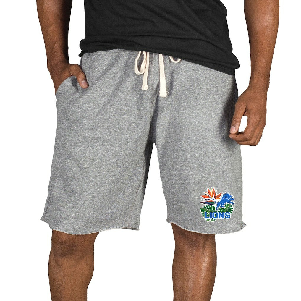 Detroit Lions Concepts Sport Mainstream Tri-Blend Shorts Gray - NFL