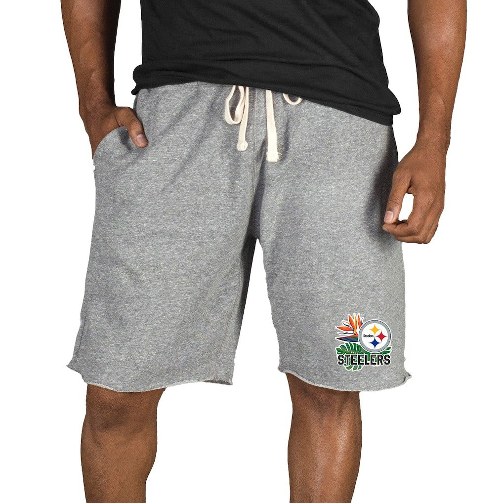Pittsburgh Steelers Concepts Sport Mainstream Tri-Blend Shorts Gray - NFL