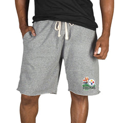Pittsburgh Steelers Concepts Sport Mainstream Tri-Blend Shorts Gray - NFL