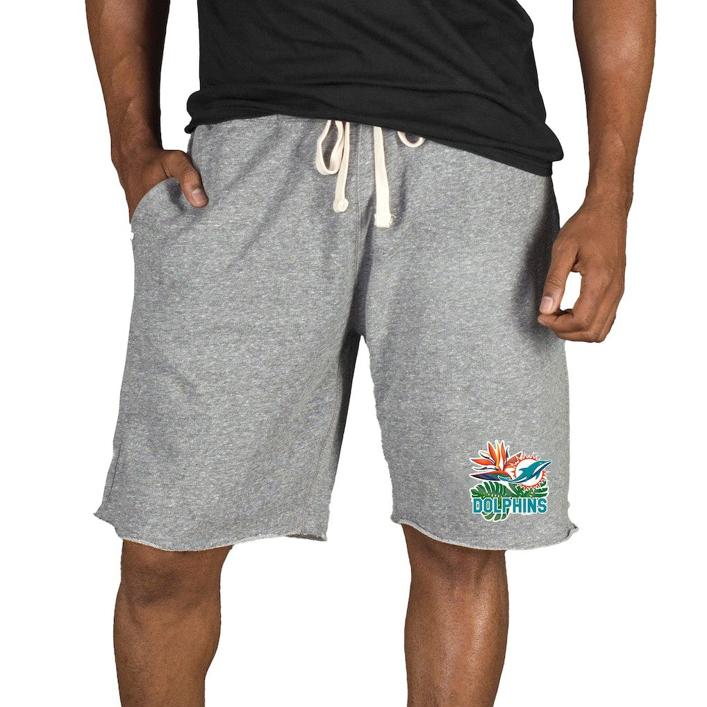 Miami Dolphins Concepts Sport Mainstream Tri-Blend Shorts Gray - NFL