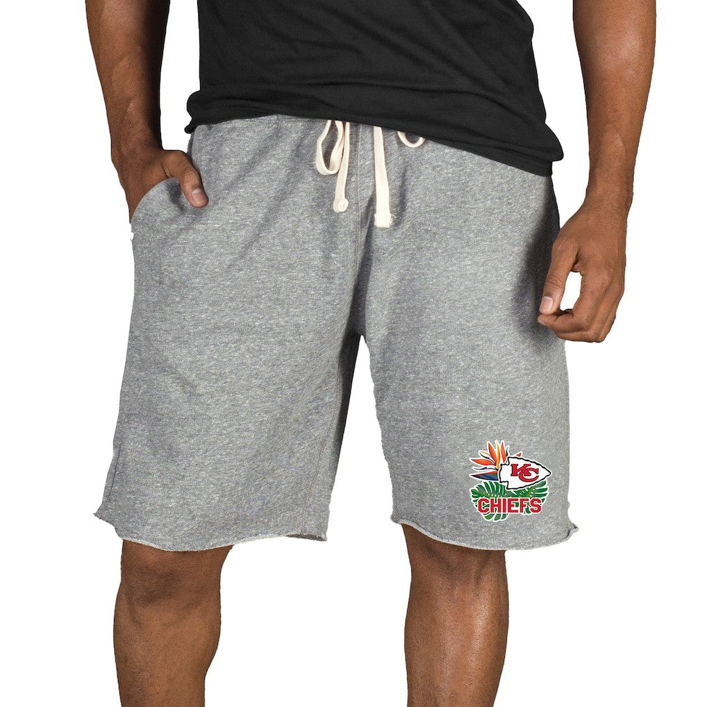 Kansas City Chiefs Concepts Sport Mainstream Tri-Blend Shorts Gray - NFL
