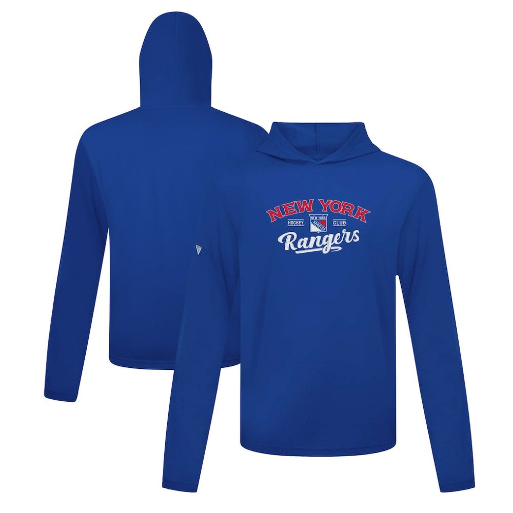 New York Rangers Levelwear Anthem Ice Wall Pullover Hoodie Blue