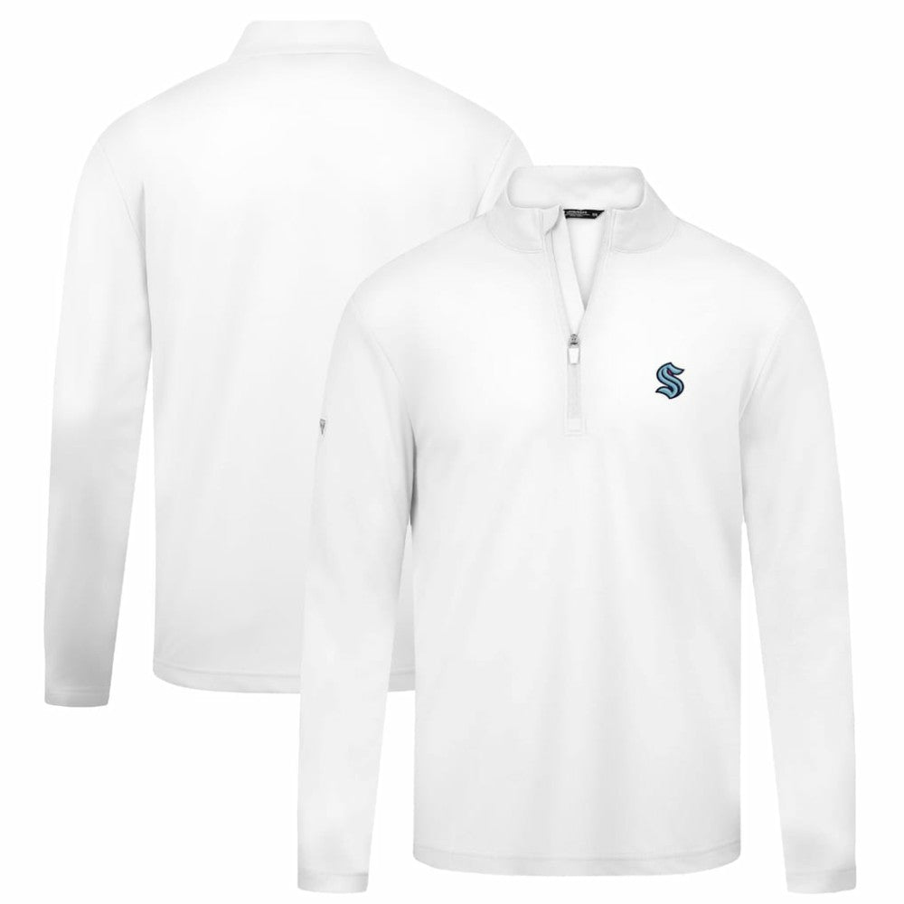 Seattle Kraken Levelwear Heron Insignia Core Quarter-Zip Jacket White