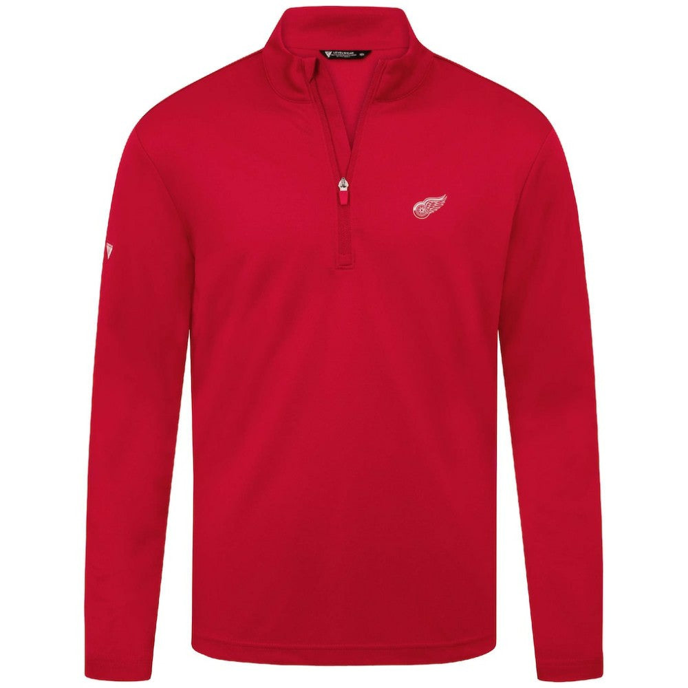 Detroit Red Wings - Levelwear Heron Insignia Core Quarter-Zip Jacket Red