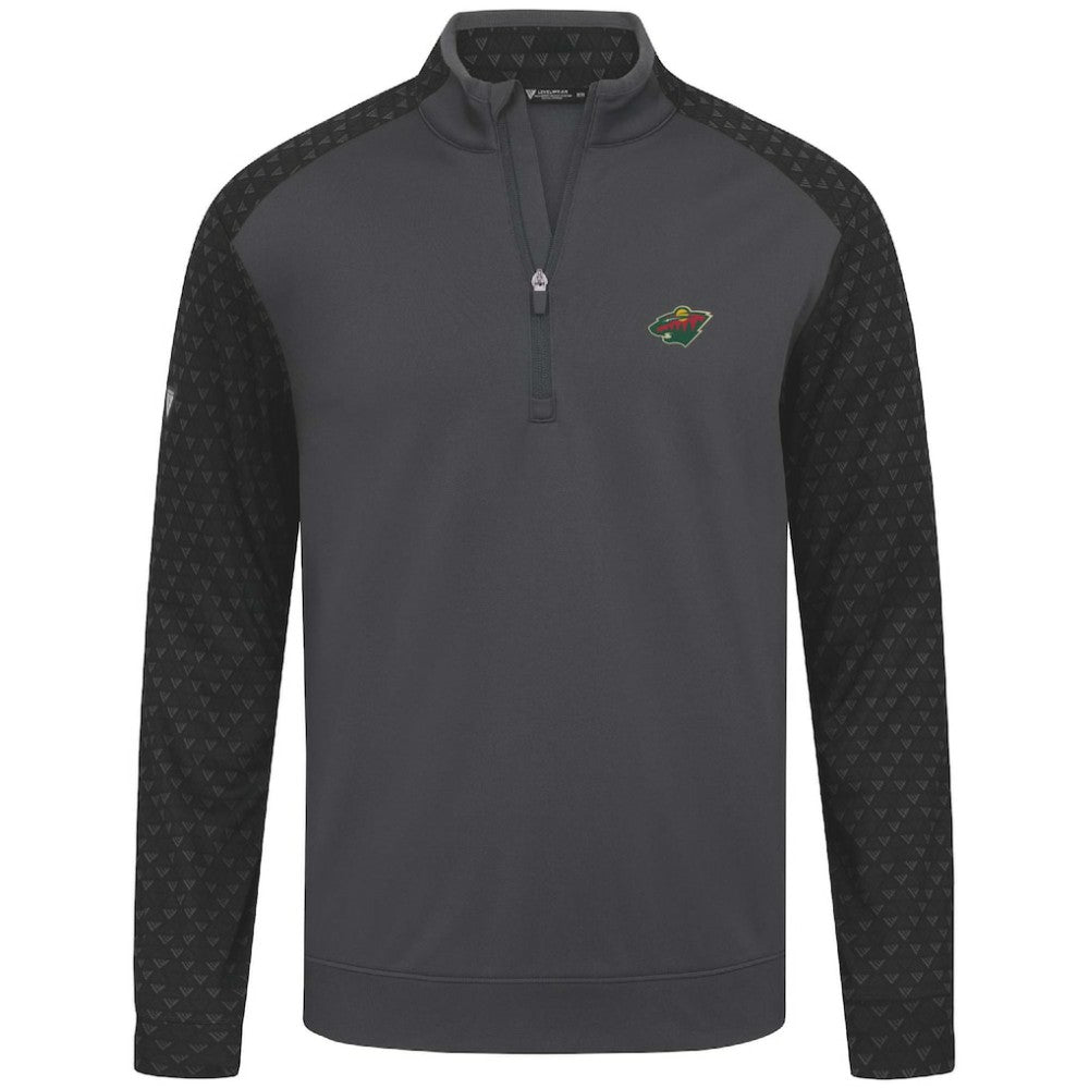 Minnesota Wild - Levelwear Aztec Insignia Core Quarter-Zip Pullover Top Charcoal