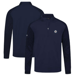 Winnipeg Jets - Levelwear Aztec Insignia Core Quarter-Zip Pullover Top Navy