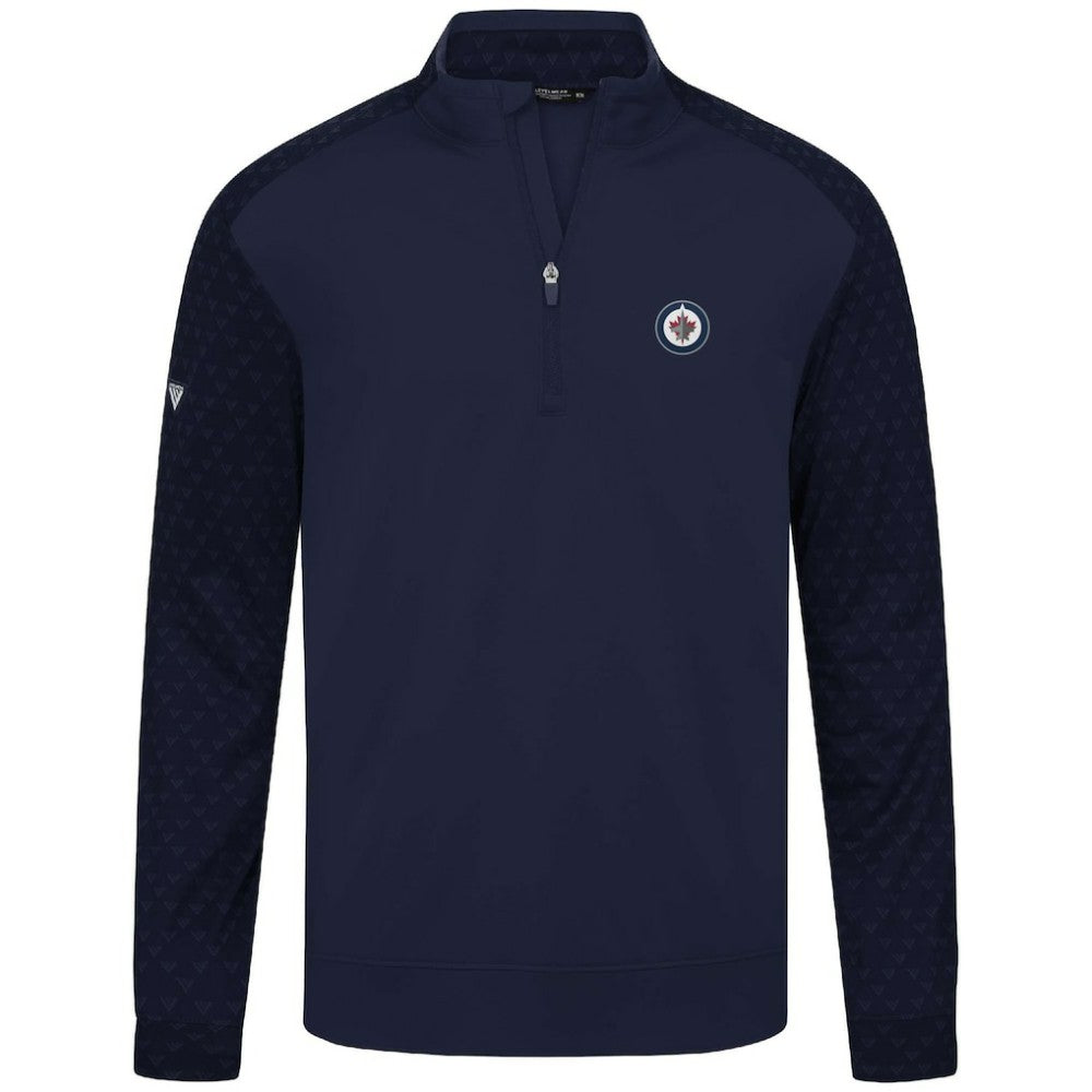 Winnipeg Jets - Levelwear Aztec Insignia Core Quarter-Zip Pullover Top Navy