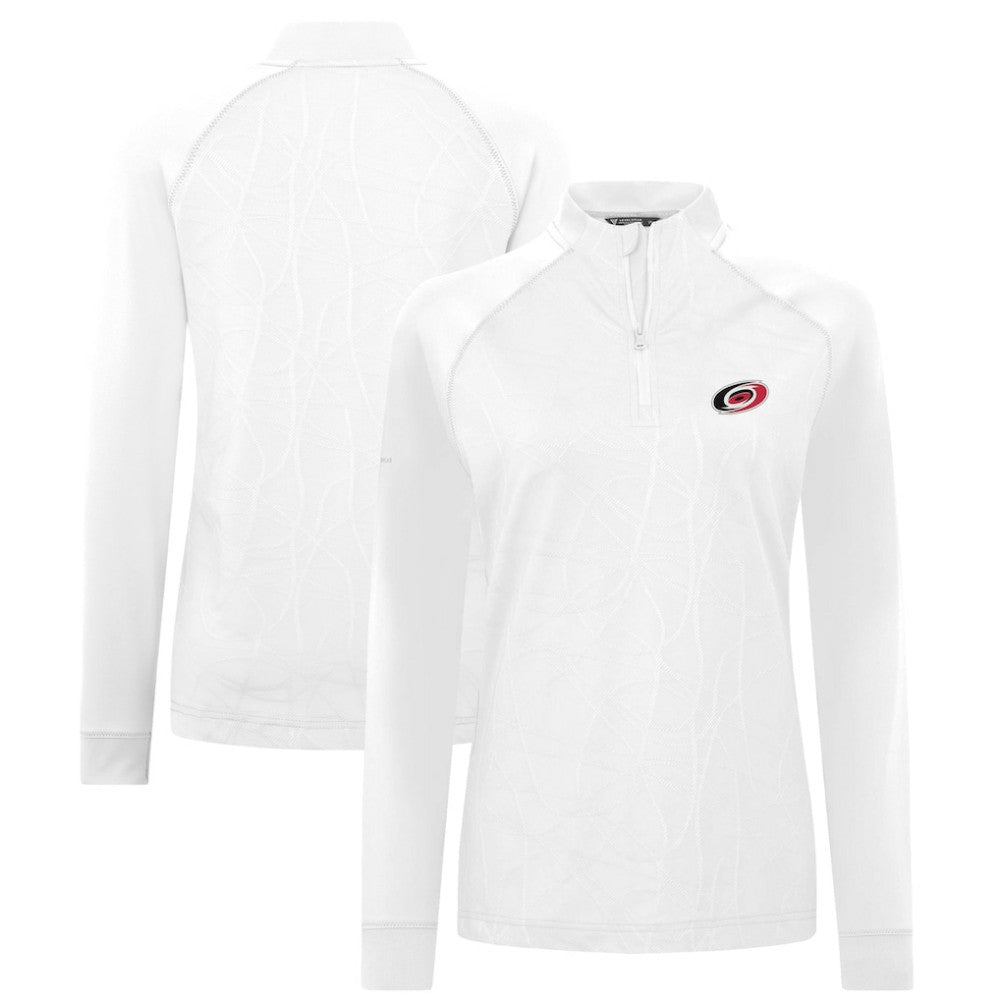 Carolina Hurricanes - Levelwear Women's Amethyst Insignia Core Quarter-Zip Jacket White